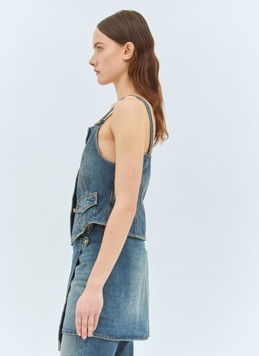 Heavy Washed Denim Top Ganni Heavy Washed Denim Top Blue gan0258032