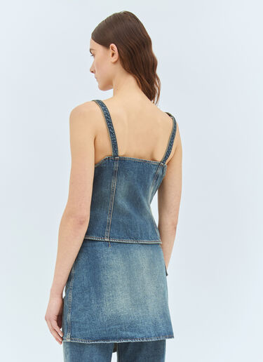Heavy Washed Denim Top Ganni Heavy Washed Denim Top Blue gan0258032