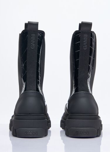 Cleated Mid Chelsea Boot Ganni Cleated Mid Chelsea Boot Black gan0258044