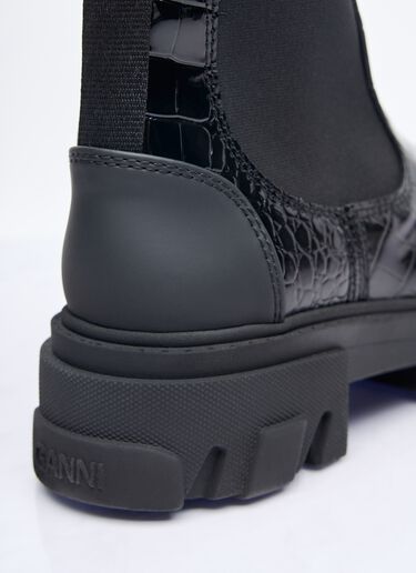 Cleated Mid Chelsea Boot Ganni Cleated Mid Chelsea Boot Black gan0258044