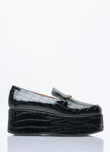 Butterfly Chain Platform Loafers Ganni Butterfly Chain Platform Loafers Black gan0258049