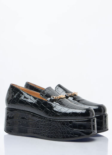 Butterfly Chain Platform Loafers Ganni Butterfly Chain Platform Loafers Black gan0258049