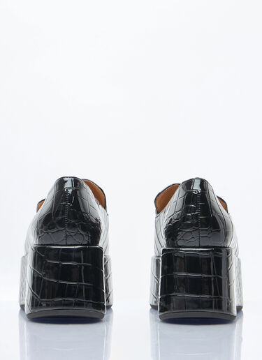 Ganni Butterfly Chain Platform Loafers Black gan0258049