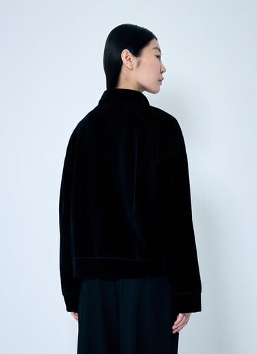GANNI 重磅丝绒 Polo 衫 黑色 gan0259038