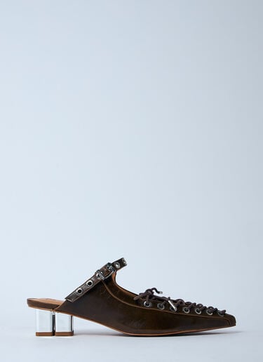 GANNI Eyelet Mules Black gan0260022