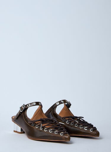 GANNI Eyelet Mules Black gan0260022