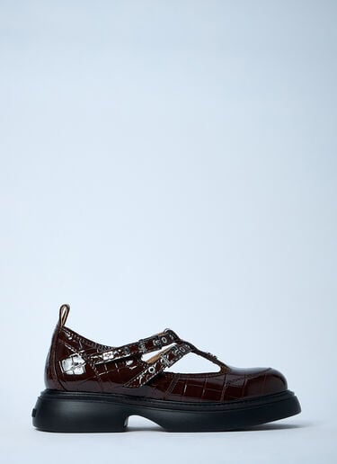 Butterfly Mary Jane Shoes GANNI Butterfly Mary Jane Shoes Brown gan0261023