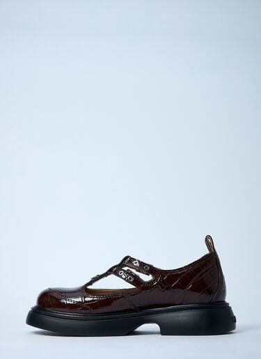 Butterfly Mary Jane Shoes GANNI Butterfly Mary Jane Shoes Brown gan0261023