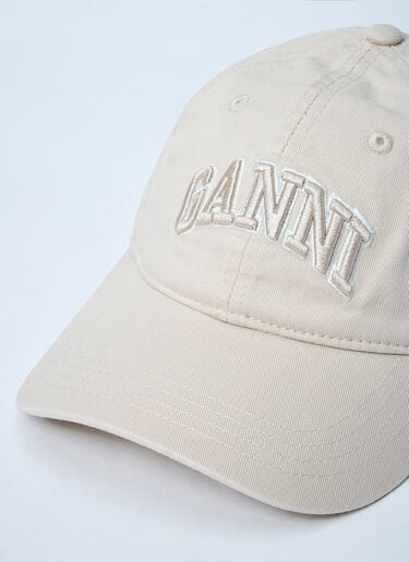 ロゴモチーフベースボールキャップ GANNI ロゴモチーフベースボールキャップ ベージュ gan0261041