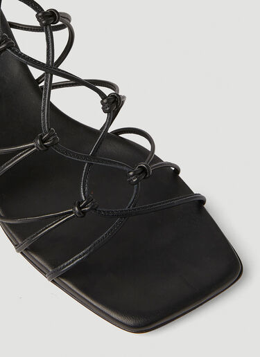Gianvito Rossi 结饰系带高跟凉鞋 黑色 gia0251006