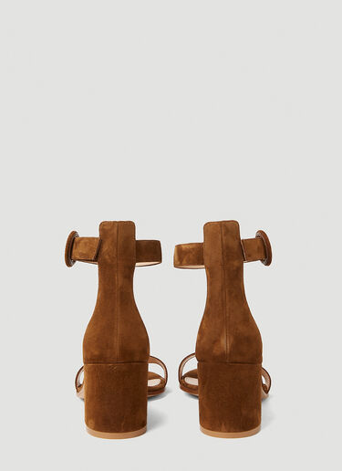 Gianvito Rossi Versilia 粗跟凉鞋 棕色 gia0251017