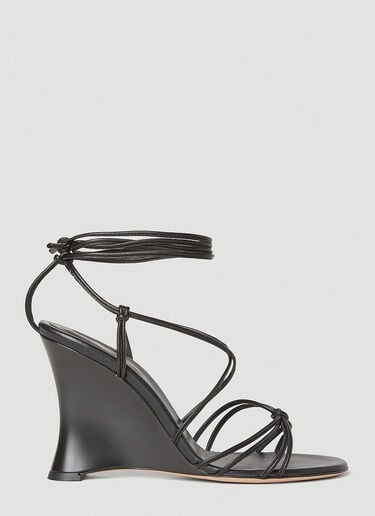 Strappy Wedge Sandals Gianvito Rossi Strappy Wedge Sandals Black gia0252007