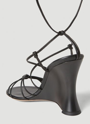 Strappy Wedge Sandals Gianvito Rossi Strappy Wedge Sandals Black gia0252007