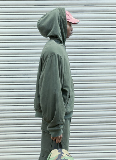 GREG ROSS Reversible Towel Hooded Sweatshirt Green grr0157002