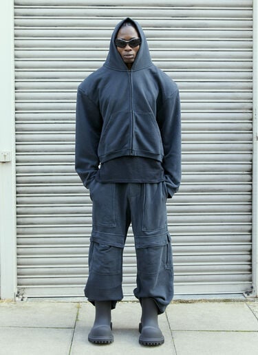 Shoulder Pad Hooded Sweatshirt GREG ROSS Shoulder Pad Hooded Sweatshirt Black grr0157008
