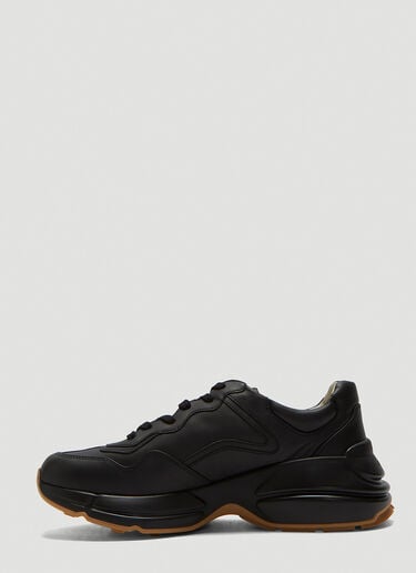 Rhyton Iridescent Logo Leather Sneakers Gucci Rhyton Iridescent Logo Leather Sneakers Black guc0135049
