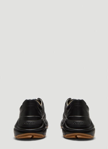 Rhyton Iridescent Logo Leather Sneakers Gucci Rhyton Iridescent Logo Leather Sneakers Black guc0135049