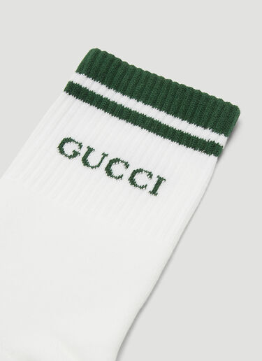 Logo Band Socks Gucci Logo Band Socks Green guc0137046