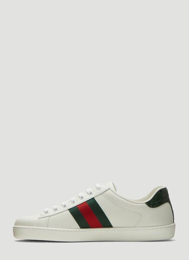 Ace Leather Sneakers Gucci Ace Leather Sneakers White guc0137077