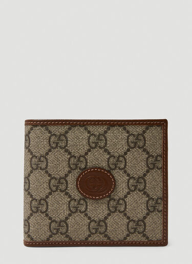 Gucci GG 슈프림 바이폴드 지갑 베이지 guc0150273