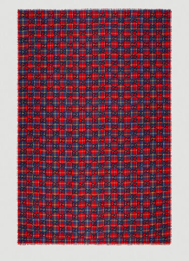 Maxi GG Tartan Scarf Gucci Maxi GG Tartan Scarf Red guc0151104