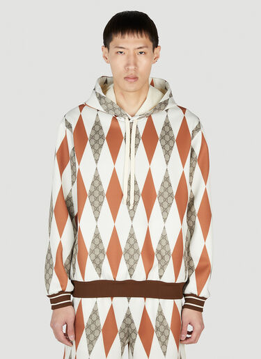 Argyle Hooded Sweatshirt Gucci Argyle Hooded Sweatshirt Brown guc0152007