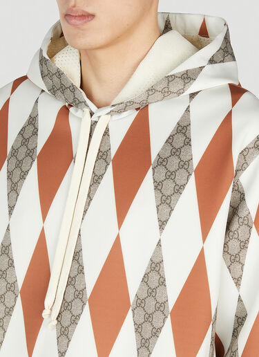 Argyle Hooded Sweatshirt Gucci Argyle Hooded Sweatshirt Brown guc0152007