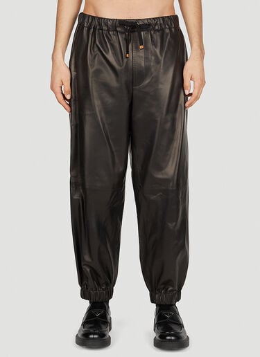 Leather Jogging Pants Gucci Leather Jogging Pants Black guc0152302