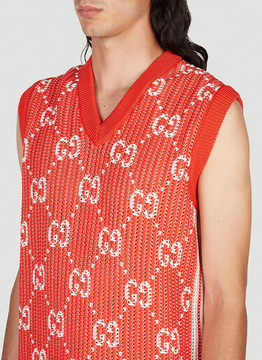 GG Jacquard Vest Gucci GG Jacquard Vest Red guc0153036