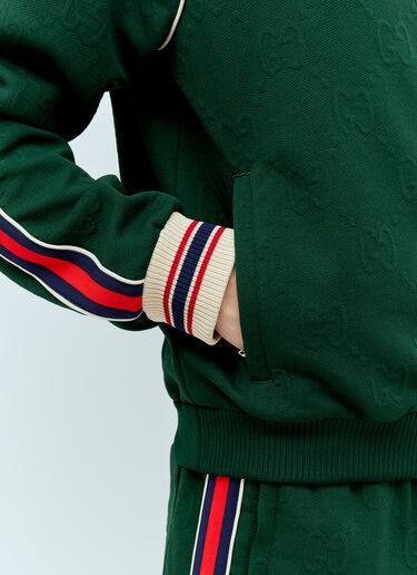 Gucci GG 자카드 지퍼 스웨터 그린 guc0155002