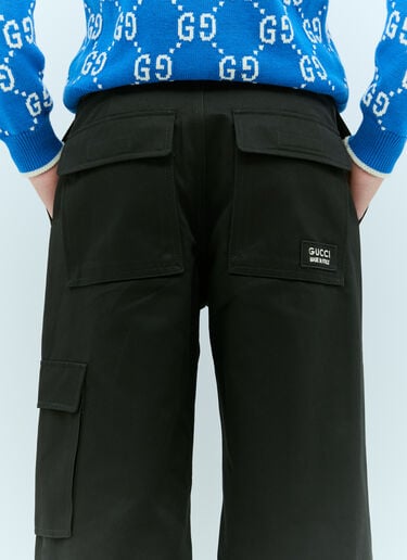 Drill Cargo Pants Gucci Drill Cargo Pants Black guc0155015