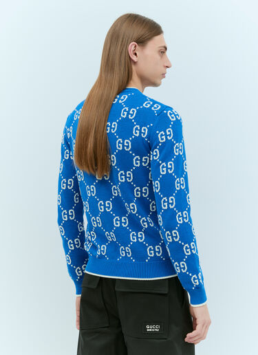 Gucci GG 인타르시아 스웨터 블루 guc0155019