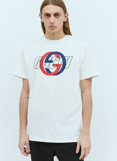 Logo Print T-Shirt Gucci Logo Print T-Shirt White guc0155058