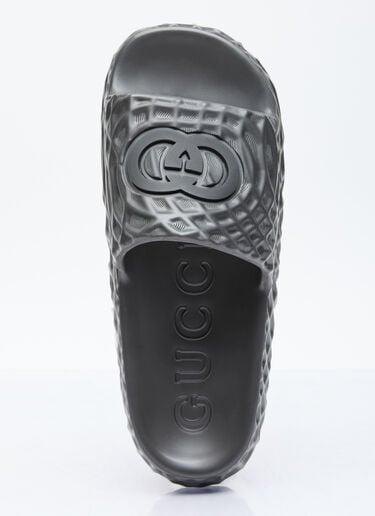 Interlocking G Slides Gucci Interlocking G Slides Black guc0155079