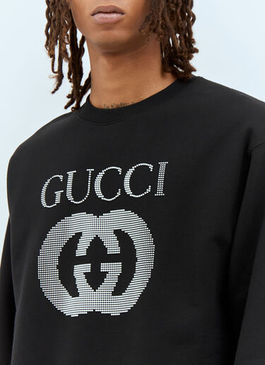 Gucci 로고 아플리케 맨투맨 블랙 guc0157034