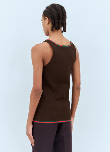 Web Tank Top Gucci Web Tank Top Brown guc0158006