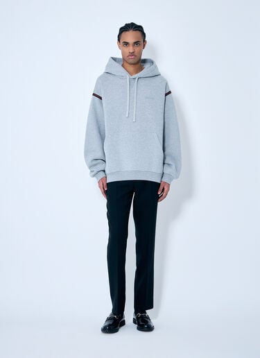 Gucci Cotton-Jersey Hooded Sweatshirt Grey guc0159051