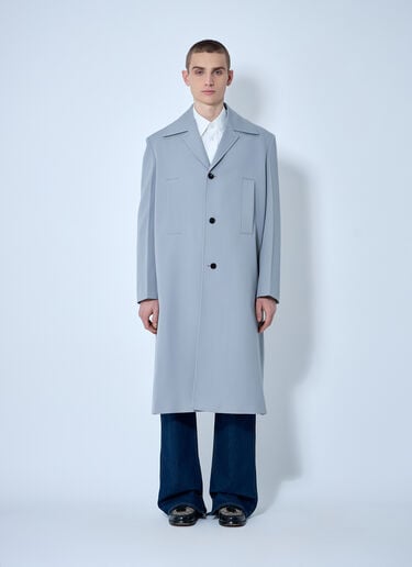 Gucci Single-Breasted Wool Coat Grey guc0160001