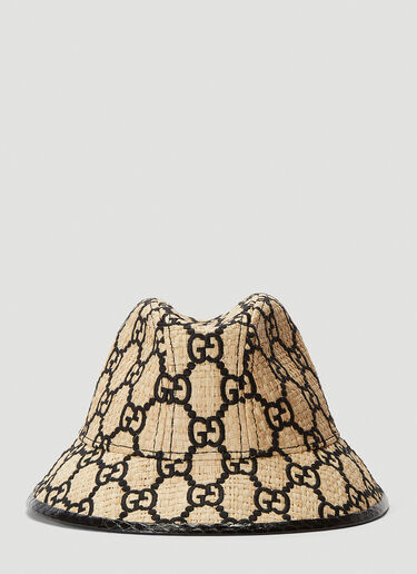 Woven-Straw Bucket Hat Gucci Woven-Straw Bucket Hat Beige guc0239044