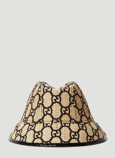 Woven-Straw Bucket Hat Gucci Woven-Straw Bucket Hat Beige guc0239044