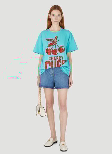 Horsebit 牛仔短裤 Gucci Horsebit 牛仔短裤 蓝色 guc0247009
