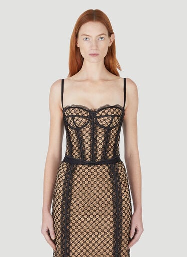 GG Tulle Corset Gucci GG Tulle Corset Black guc0247030