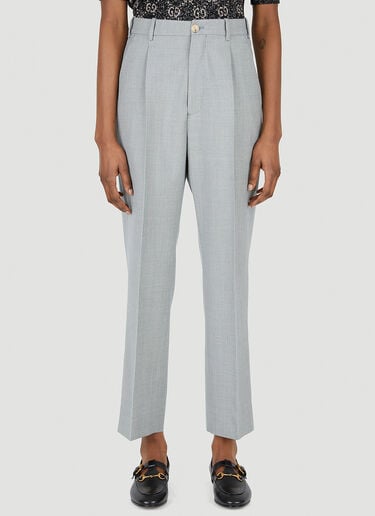 Sharkskin Wool Pants Gucci Sharkskin Wool Pants Grey guc0247062