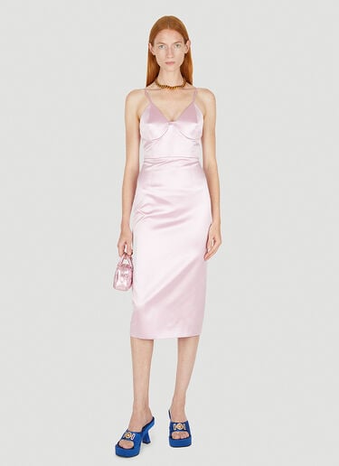 Satin Wiggle Dress Gucci Satin Wiggle Dress Pink guc0250079