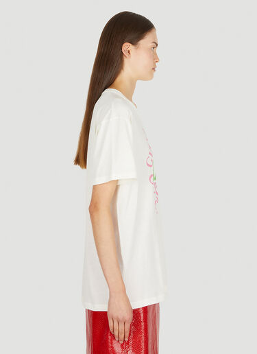 Logo Print T-Shirt Gucci Logo Print T-Shirt White guc0251057