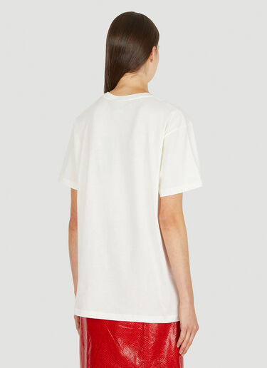 Logo Print T-Shirt Gucci Logo Print T-Shirt White guc0251057