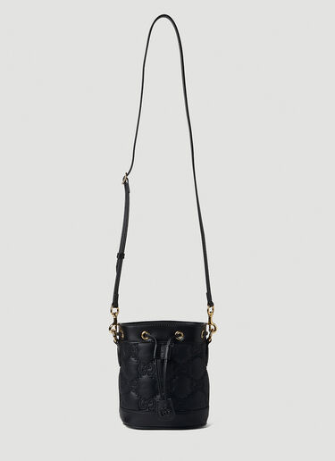 Gucci GG Matelassé Bucket Shoulder Bag Black guc0251105