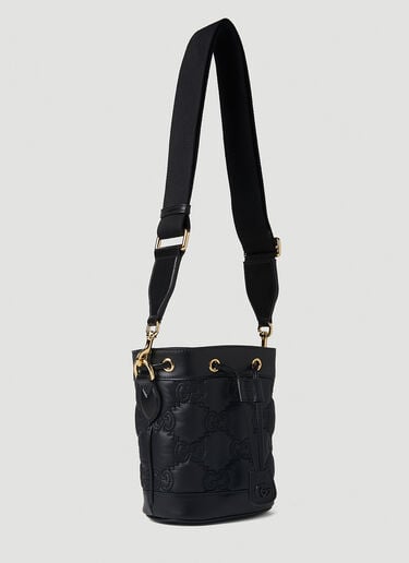 GG Matelassé Bucket Shoulder Bag Gucci GG Matelassé Bucket Shoulder Bag Black guc0251105