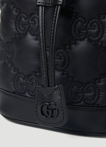 GG Matelassé Bucket Shoulder Bag Gucci GG Matelassé Bucket Shoulder Bag Black guc0251105