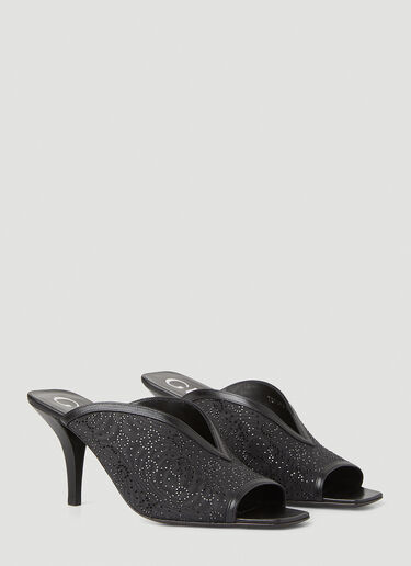 Gucci G Plague High Heel Mules Black guc0251165